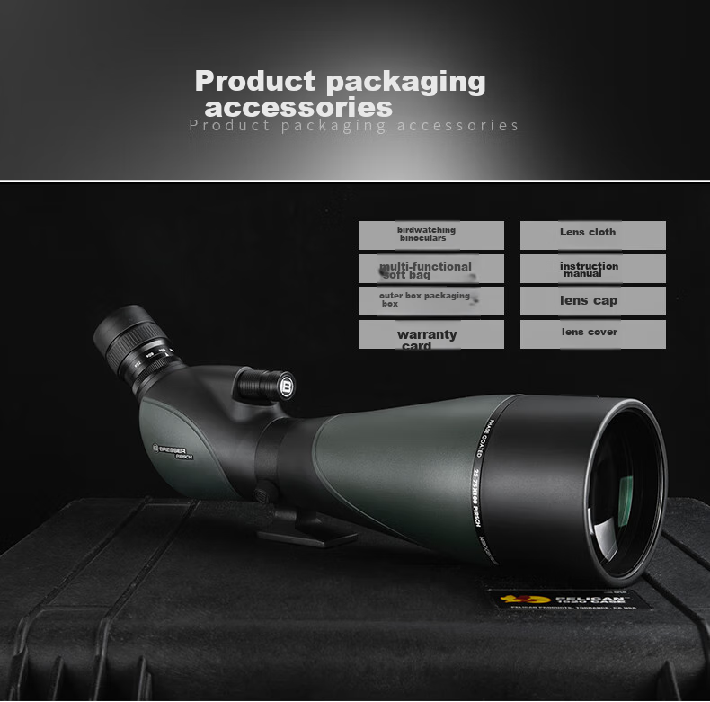 Bresser Zhengtu 25-75x Large Aperture Monocular High Magnification High-Definition Low-Light Night Vision Birdwatching Telescope, Professional Grade Waterproof Telescope 24