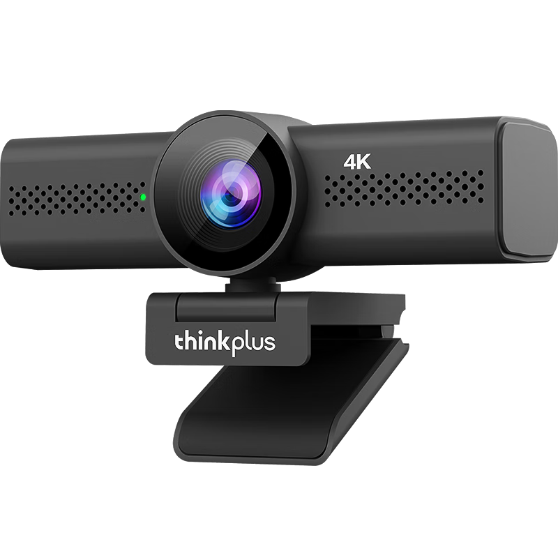 Lenovo ThinkPlus Computer Webcam, 4K HD with Microphone, Auto Focus, Plug-And Video Conference Live Streaming Camera WL48A