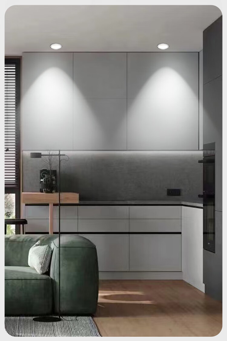 NVC LED Recessed Spotlight Wall Washer Anti-Glare Aluminum White 12W Warm White CRI Ra98 6