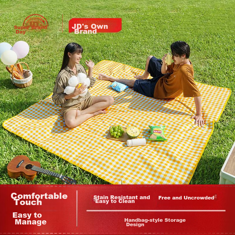 JD Original Picnic Mat, Outdoor Thickened Moisture-Proof Mat, Oxford Cloth Portable Tent Mat, Beach Ground Mat, 150*200cm