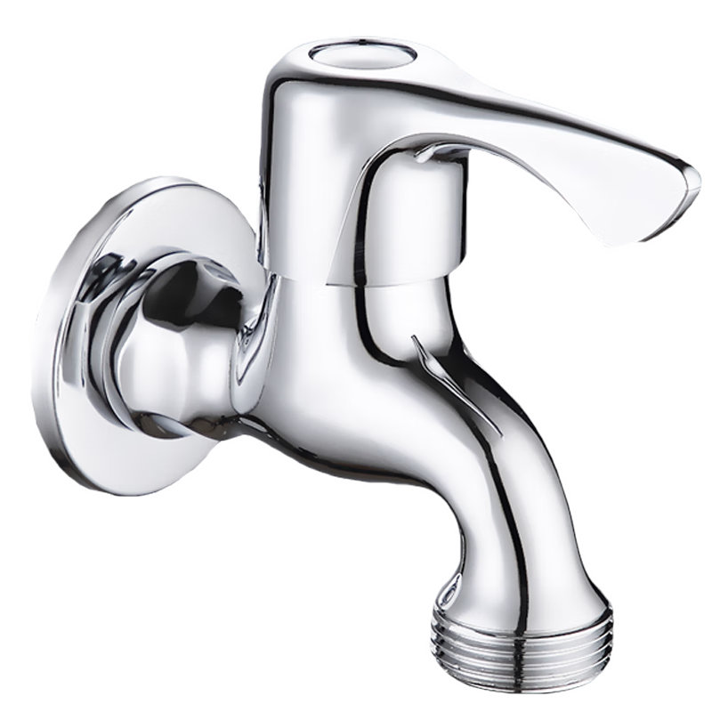 Shuangwei Washing Machine Faucet, Fully Automatic Washer-Specific External Thread 6 Points Single Cold Full Copper Body Spout, Siemens/Bosch/Samsung, XS-01