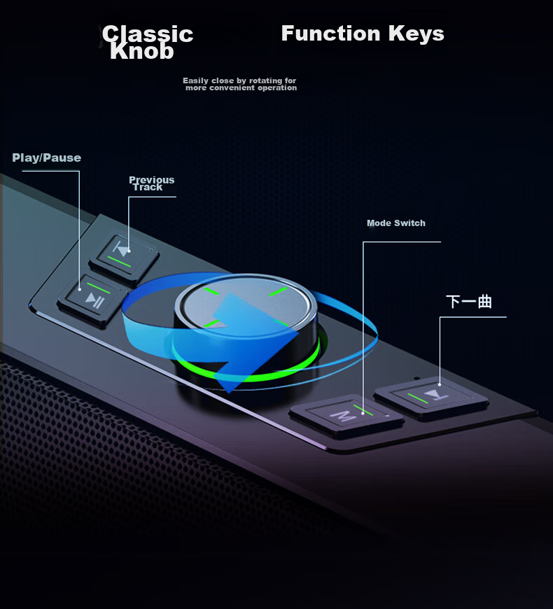 Newmine V6 Home Computer Speakers, Gaming Stereo Surround Sound System with Microphone, Bluetooth 5.3, Desktop Laptop RGB Gaming Headset Set, Black PS5 4