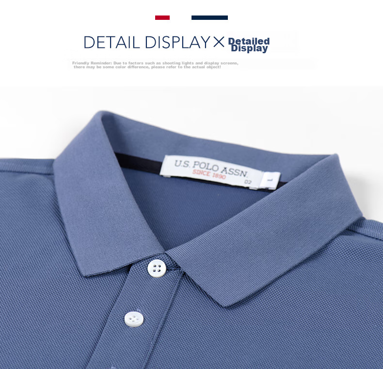 U.S. POLO ASSN. Men's Short Sleeve Polo Shirt Summer Business Casual Collared T-Shirt Black M Father's Day Gift 28