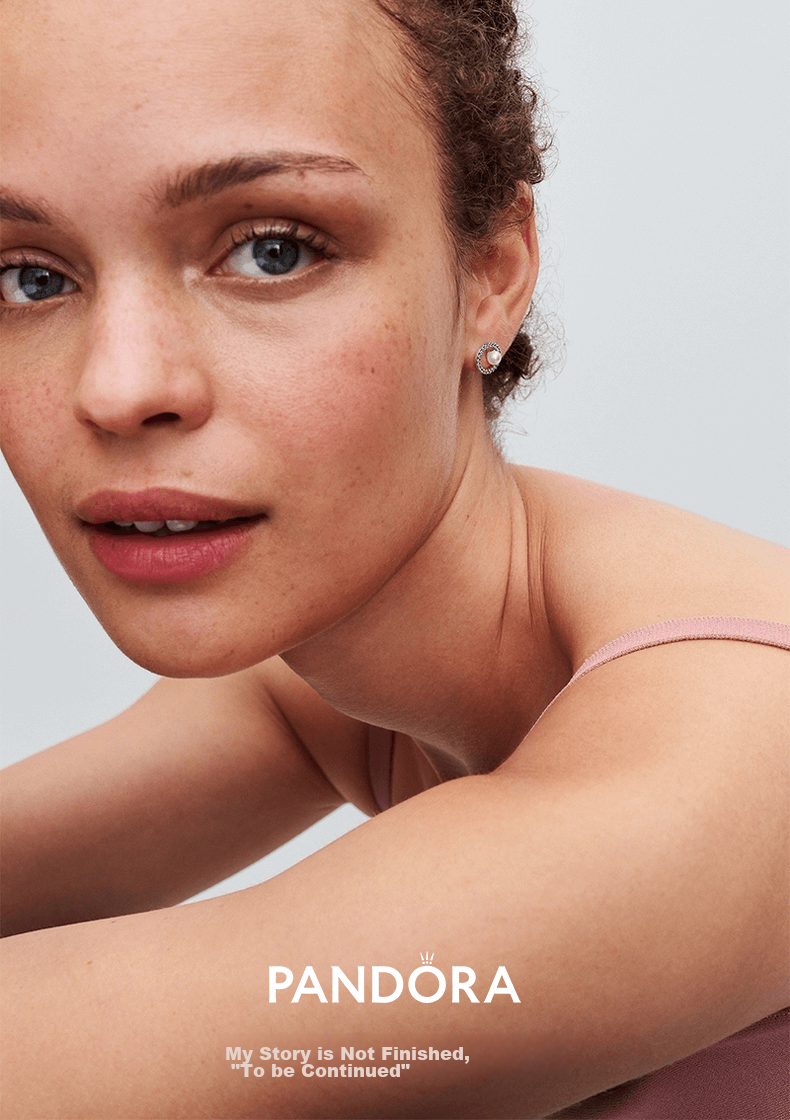 PANDORA Pearl-Encrusted Halo Stud Earrings, Classic Birthday Gift for Girlfriend 1