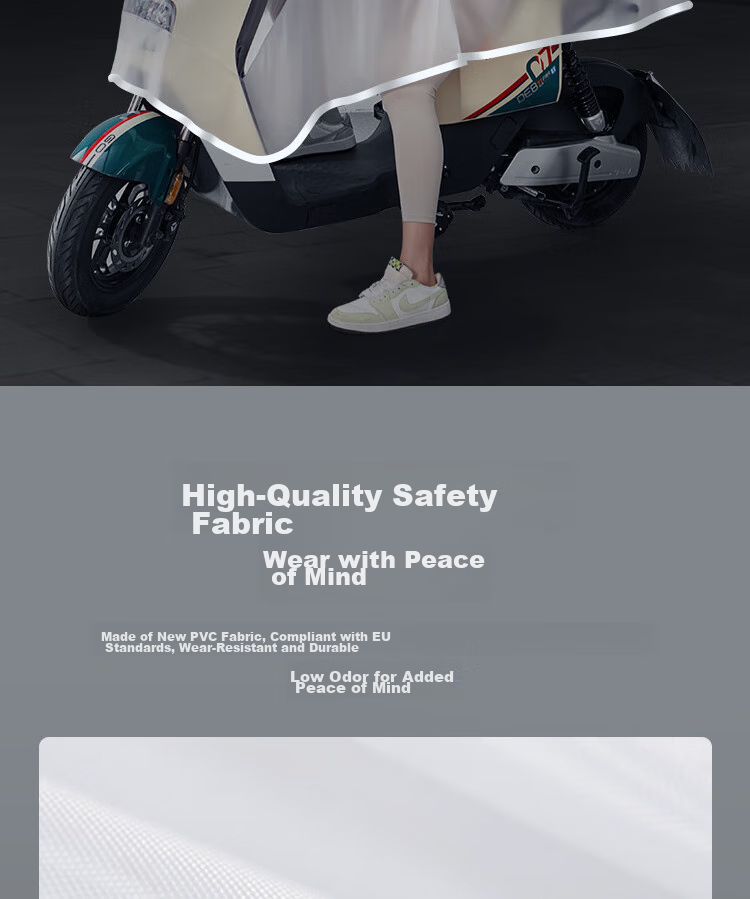 JD Original Electric Motorcycle Raincoat, Single-Person Battery Car Raincoat, Long Full-Body Storm Protection, Specially Designed for Delivery Riders 7