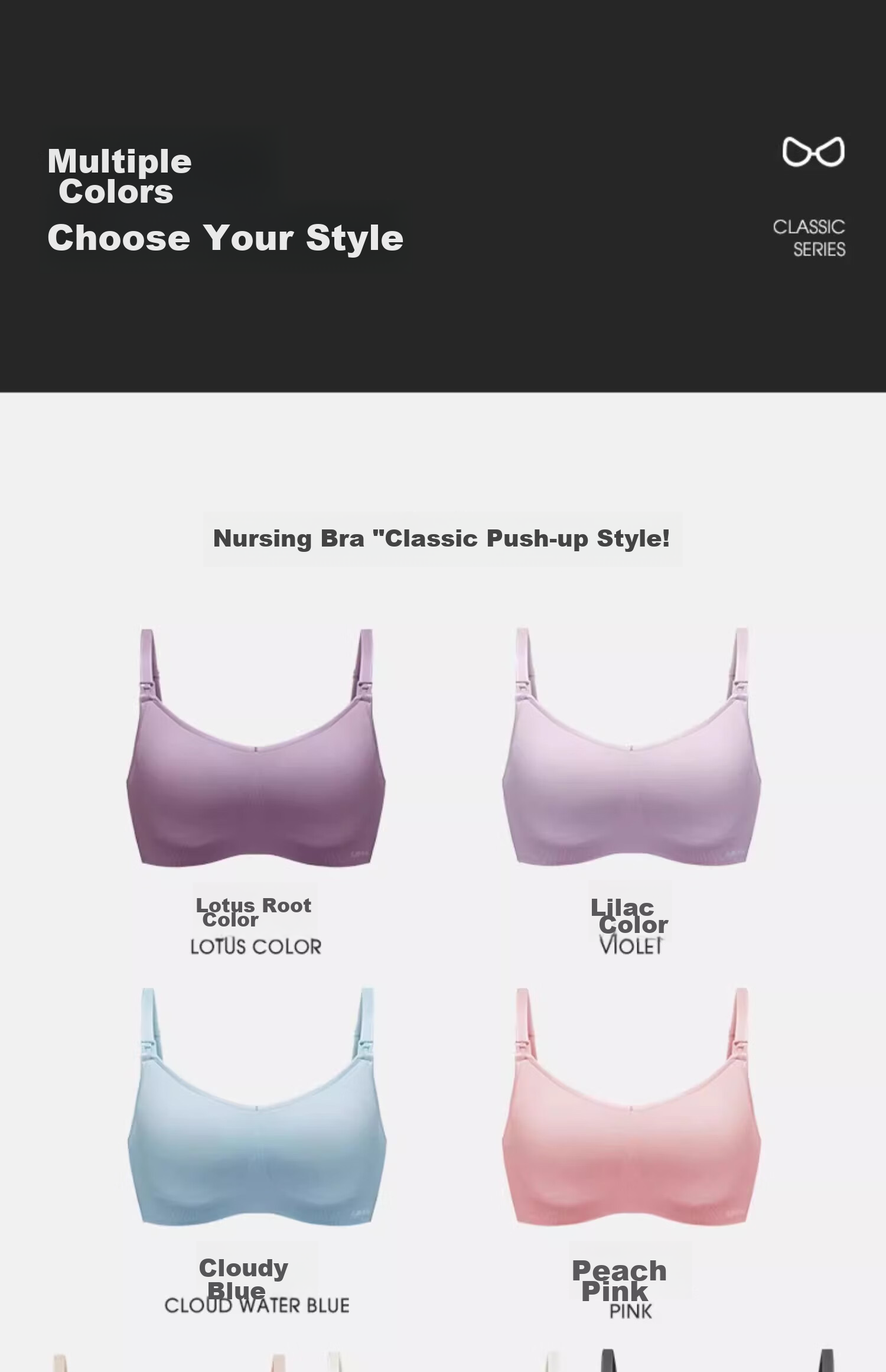 EMXEE, 2-Pack Nursing Bra, Push-Up And Shaping, Wireless, Breastfeeding Bra, Maternity Bra, Size L 19