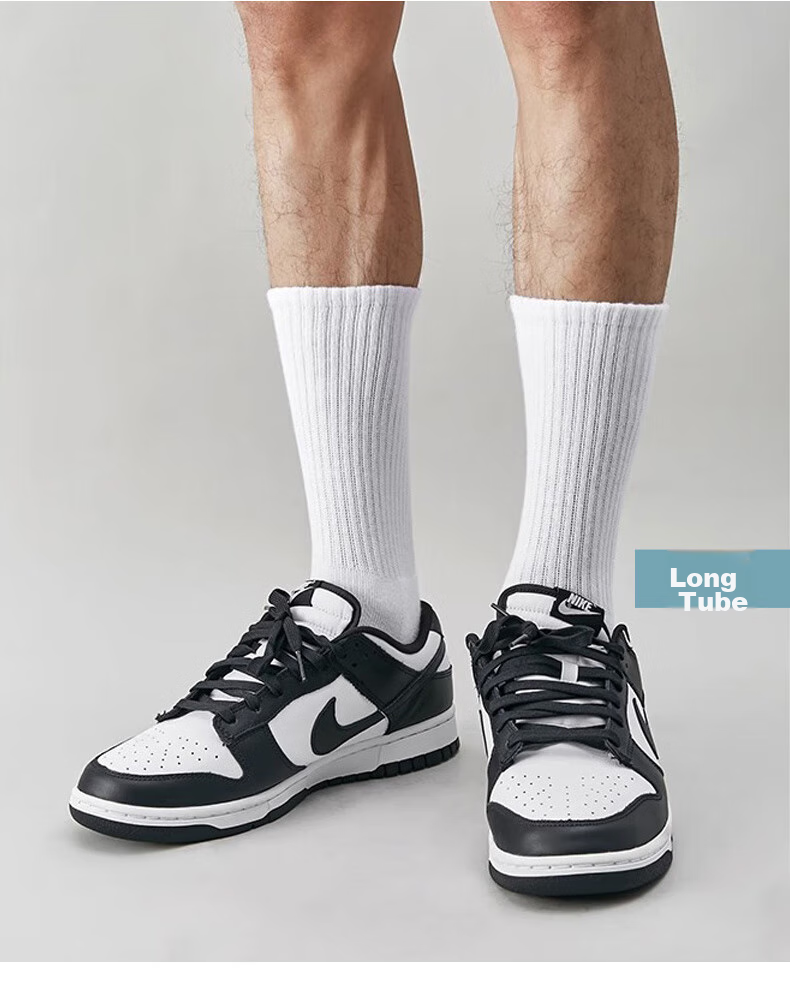 VICTORIATOURIST 4-Pair Set of Basketball Socks, Spring And Summer Sports Socks for Men, Breathable Shock-Absorbing White Socks, Durable Running Training Mid-Calf Cotton Socks 16