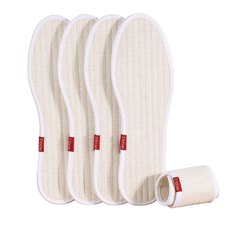 3AnGnI Cotton Insoles, Odor-Resistant, Deodorizing, Mugwort Scent, Breathable, Sweat-Absorbing, Shock-Absorbing for Sports