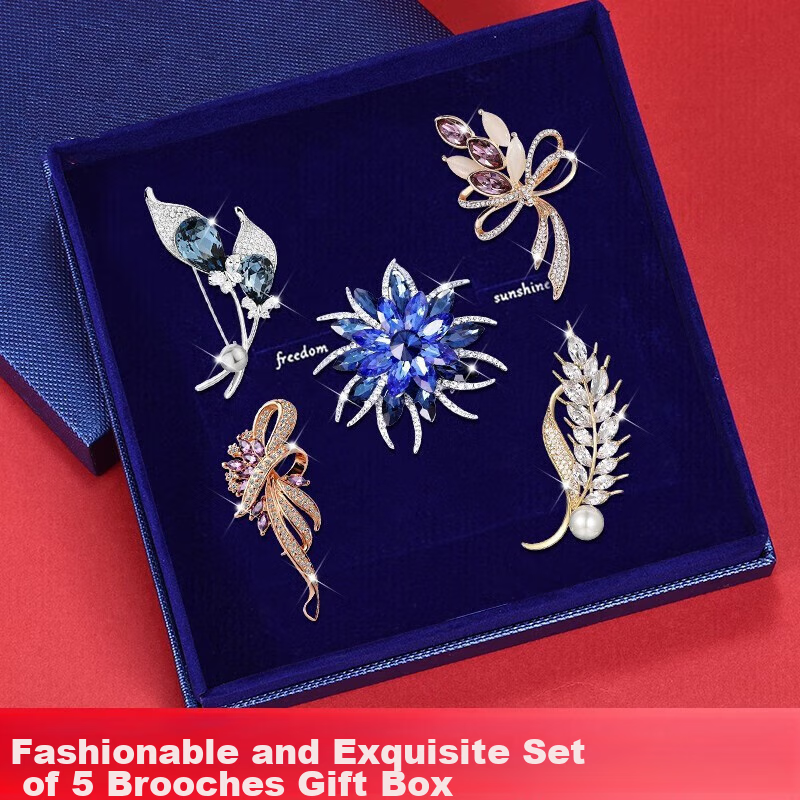 Dijing Chest Pin for Women, Luxury Brooch, Suit Pin, High-End Blazer Pin, Anti-Exposure Accessory, Elegant Clothing Ornament