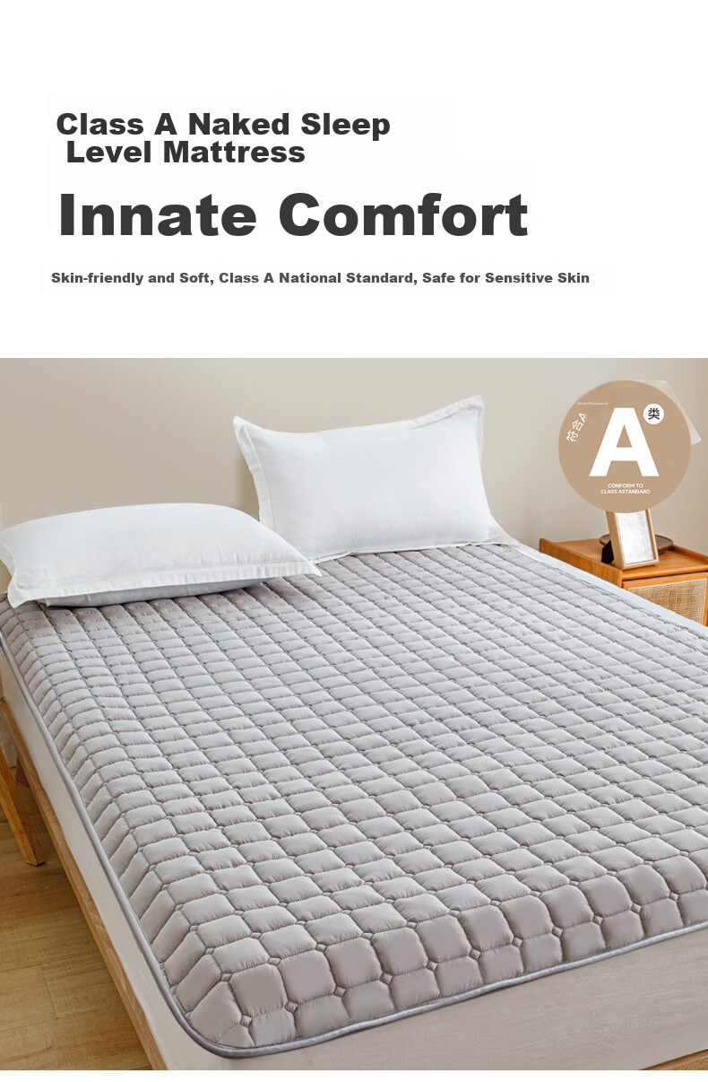 CROWN Mattress Pad, 1.5m X 2m Single Bed Mattress, Bedding Soft Pad, Student Dormitory Home Use Mattress Protector 8