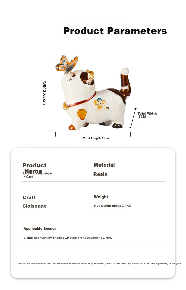 Nuoshiman Luxury Cat Figurine, Home Living Room Office Moving New House Gift, Birthday Present for Girlfriend, Wedding Gift for Newlyweds 6
