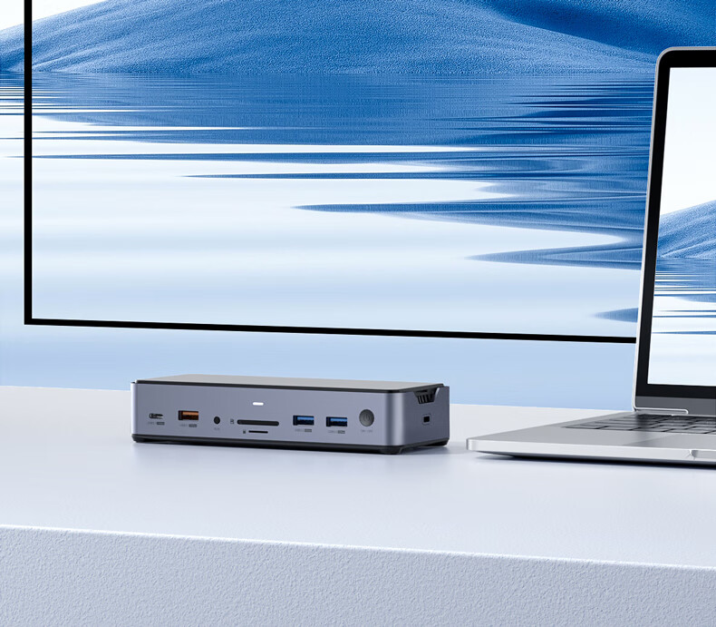 Hagibis Expansion Dock, Desktop Hub, USB Multi-Port Adapter, Type-C Hard Drive Enclosure, M.2 Expansion, Thunderbolt 4 Compatible with Apple Computers, MacBook Laptops, HDMI 19
