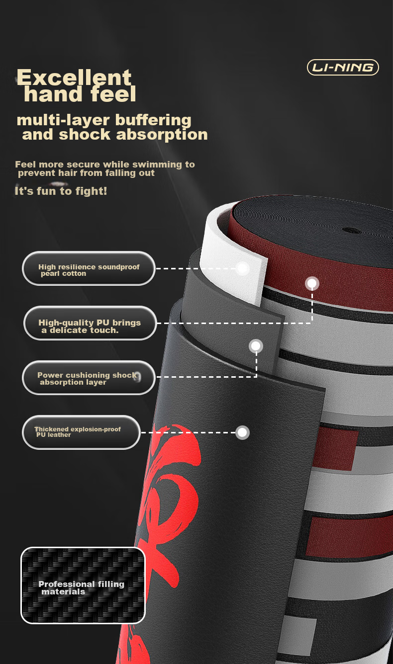 Li-Ning Punching Hanging Sandbag, Solid Kickboxing Punching Bag, Home Use Adult Training Equipment, Children's Hanging Taekwondo Fitness Equipment 4