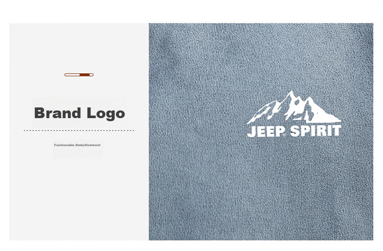 JEEP SPIRIT Men's Sweatshirt, Spring Korean Style Loose Fit Round Neck Undershirt, Blue, 4XL 9