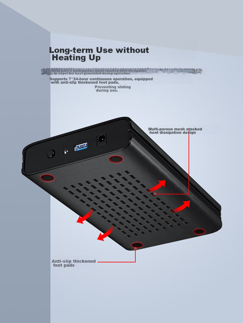 DM External Hard Drive Enclosure, 3.5-Inch HD035, USB3.0 SATA3 Serial Port, Laptop Desktop Computer External SSD And HDD Enclosure 7