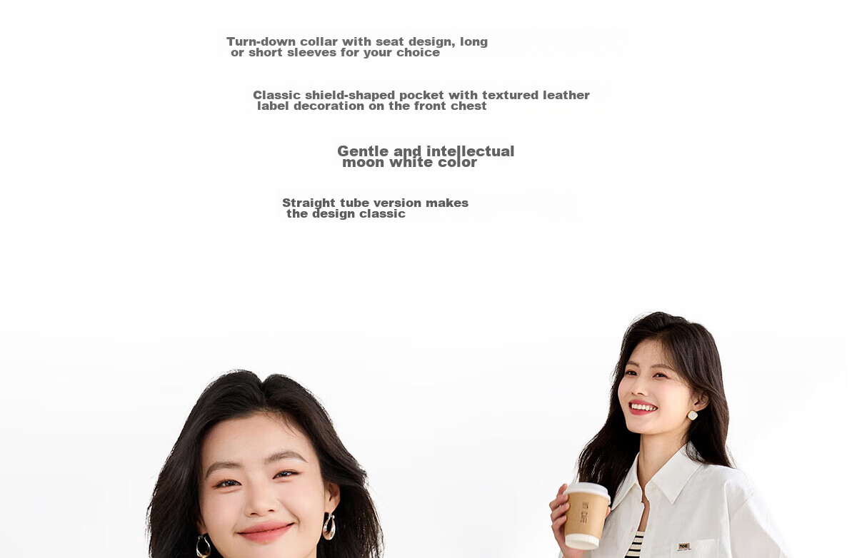 Taxiang Long-Sleeve Shirt for Women, Office Wear, Commuter White Shirt, Casual Loose Versatile Blouse Cardigan T141C2720 6