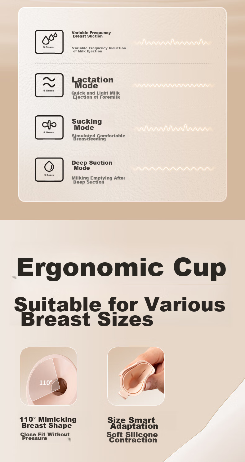 Xenbea Wearable Breast Pump with Bottle 8113-1 11