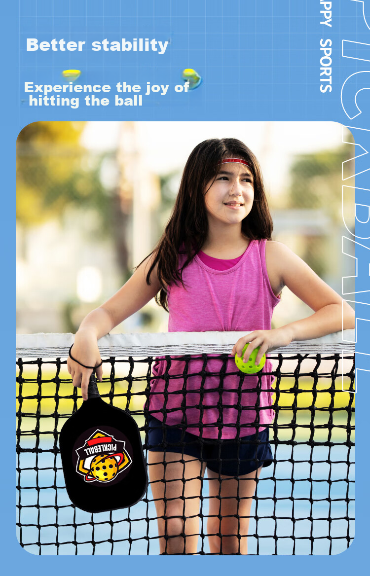 FEIHENG Pickleball Paddle Set, Carbon Fiber Ultra-Light, Two-Piece Set, Black And Yellow Color 4