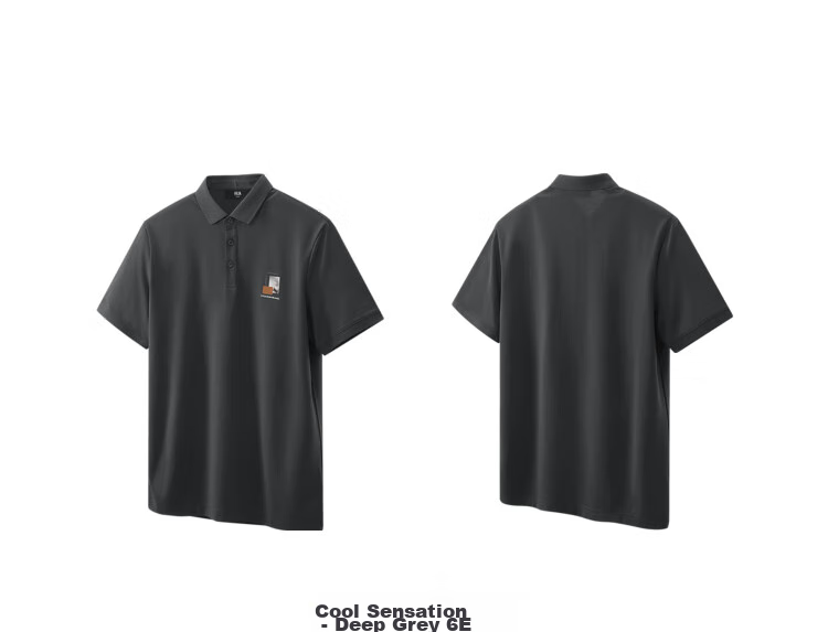 HLA Short-Sleeve Polo Shirt for Men, POWER YOUNG Series, Cool-Feeling Contrasting Color Short-Sleeve for Men in Summer 12