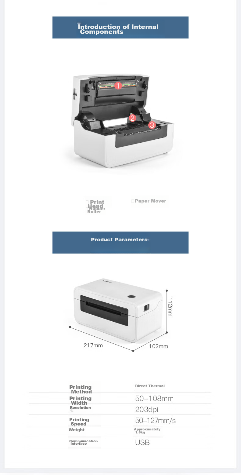HPRT N31 80mm Thermal Label, Single Sheet Express Delivery Special Electronic Shipping Label, Convenient High-Speed Express Warehouse Logistics Adhesive Commercial Printer, Computer Standalone Versio 13