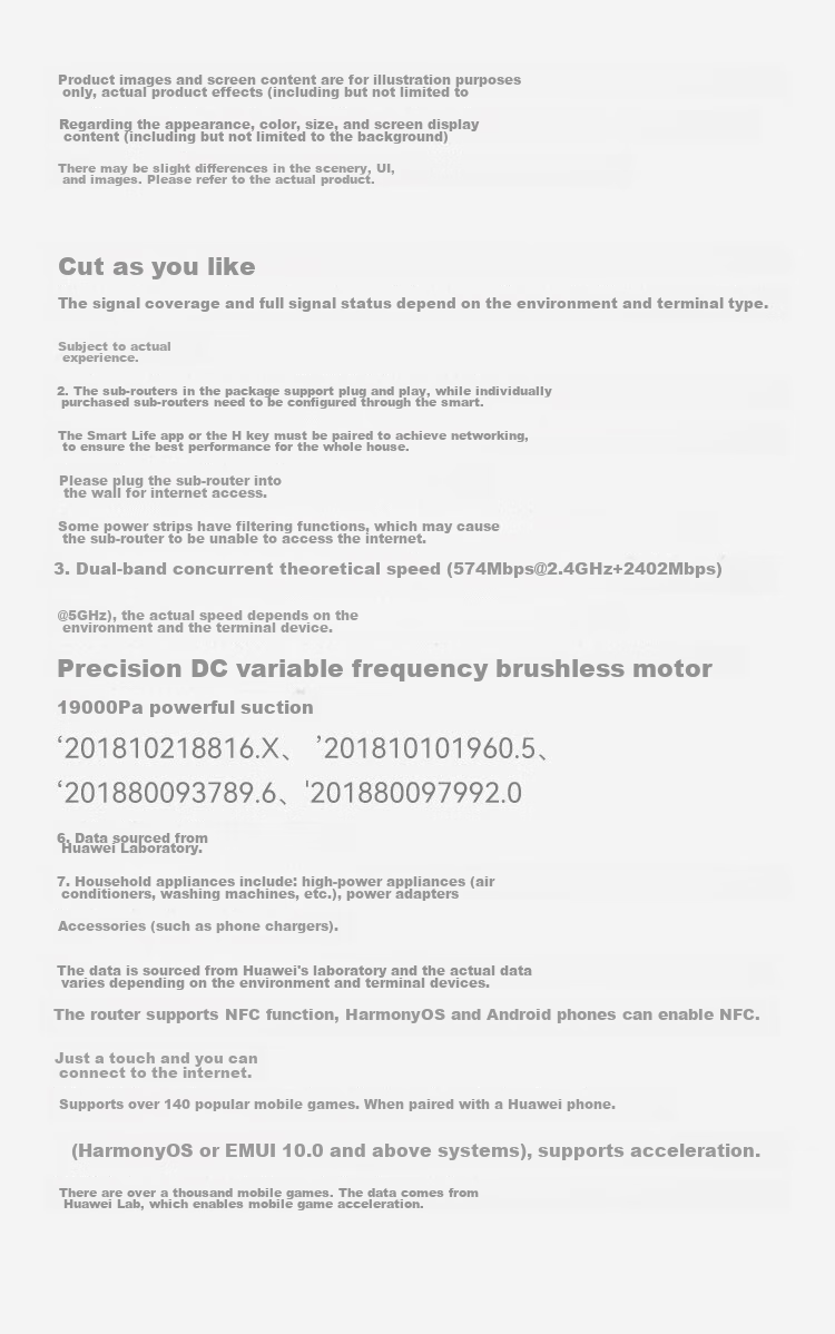 HUAWEI Q6 Telecom Version Lingxiao Parent-Child Router, WiFi 6+, Gigabit Port, 5G Home And Enterprise Villa-Grade Wireless Powerline Mesh E6 Parent-Child Set, All-Network Compatible 20