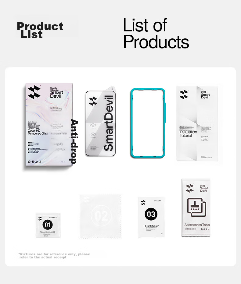 Shanmo Tempered Glass Screen Protector for IPhone 16 Pro Max, Apple 16 Pro Max Phone Film, 3D Full Screen Large View Ultra-Smooth Diamond Anti-Drop Anti-Shatter HD Anti-Fingerprint 17