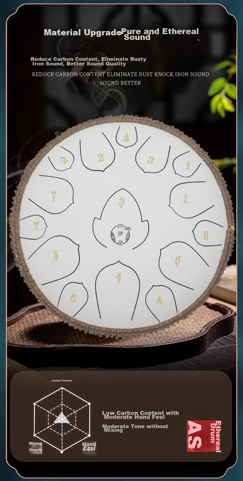 Asasi Healing Calming Ethereal Drumming Percussion Instrument Valentine's Day Christmas Teacher's Day Birthday Gift for Men Women Teachers 4