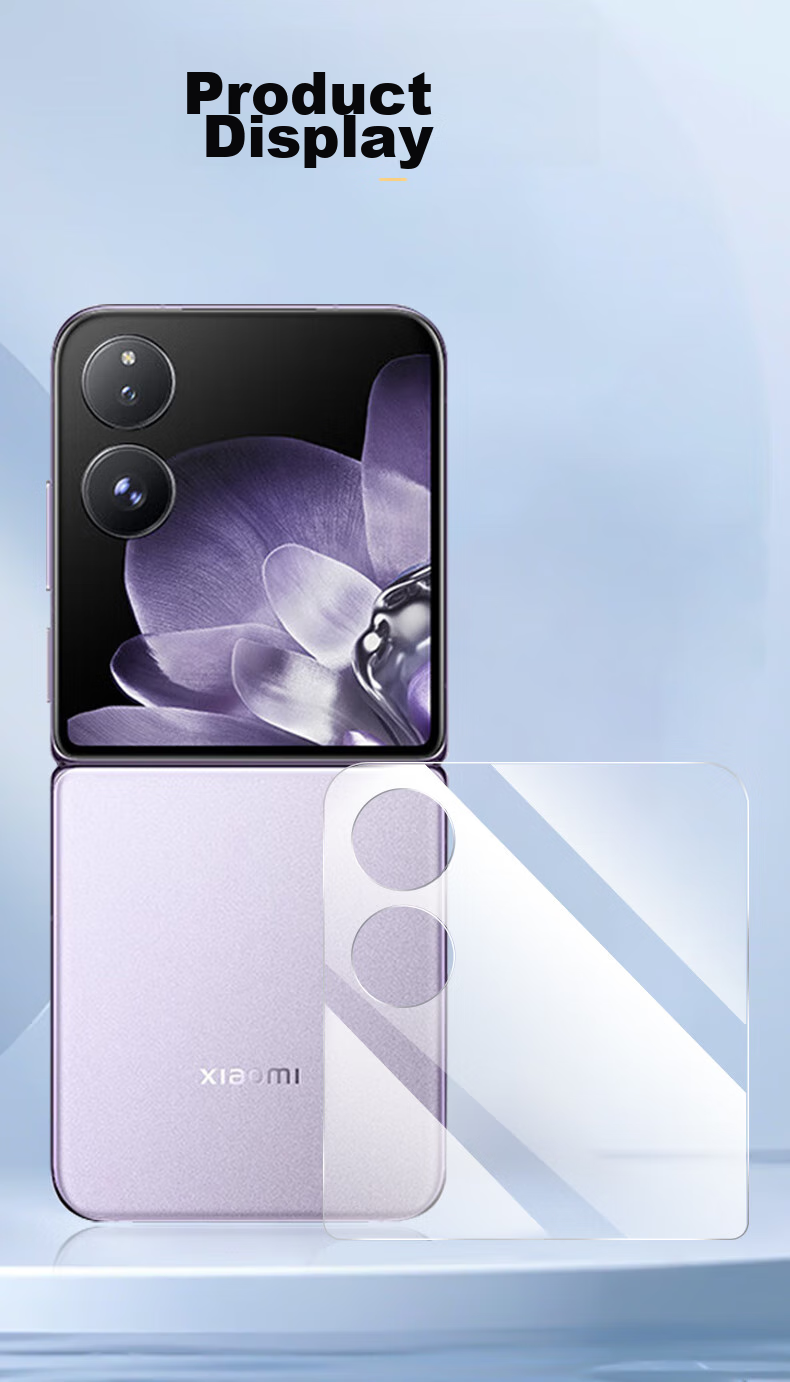 Smorss [2 Pieces] Privacy Screen Protector for Xiaomi MIX Flip/MIX Flip2, Tempered Glass Film for Outer Screen, Foldable Phone Film, High Definition Glass Anti-Scratch Wear-Resistant Anti-Fingerprint Front Protective Film 9