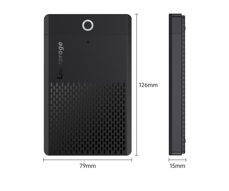 LINSTORAGE RGB Metal 2.5-Inch SATA External Hard Drive Enclosure for Laptops, Mechanical SSD And Solid State Drive, USB External Case 12