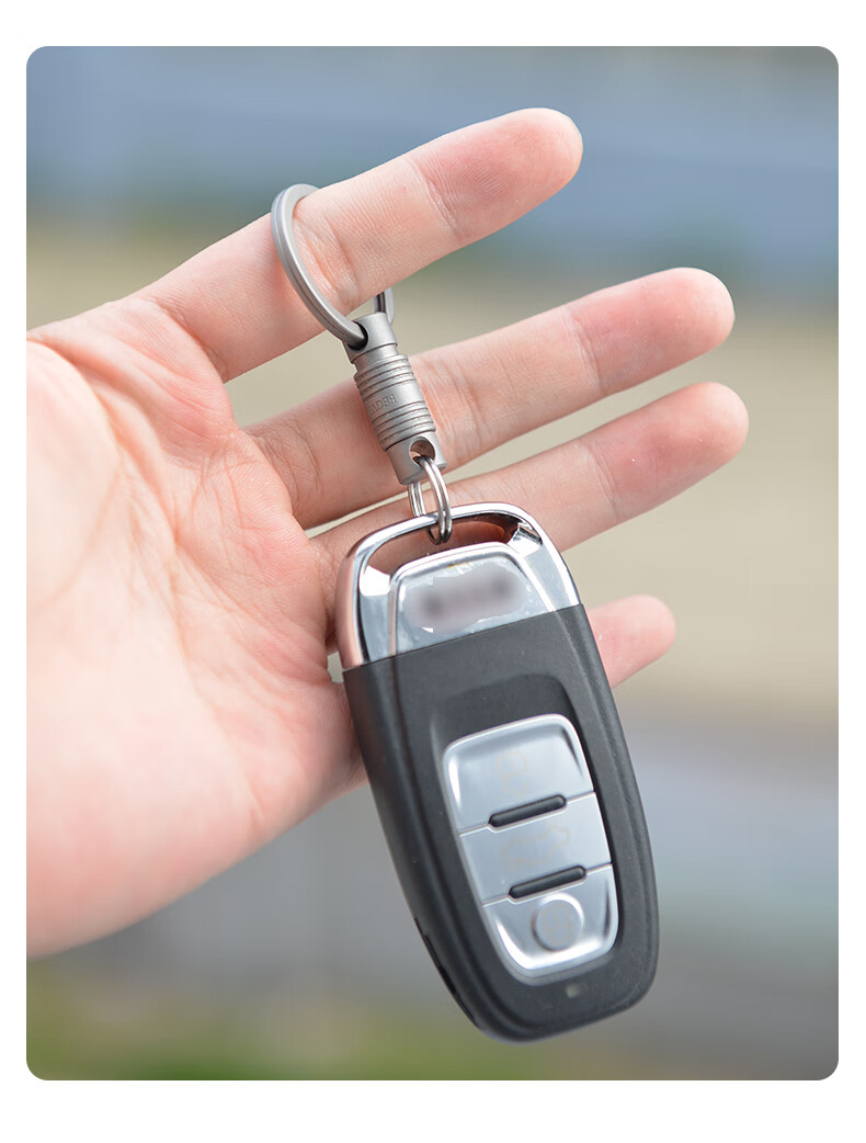 YORA Titanium Alloy Bidirectional Quick-Release Car Key Ring Hook, Universal Ring Keychain, Portable Parent-Child Hook, Keyring Hook for Me 10