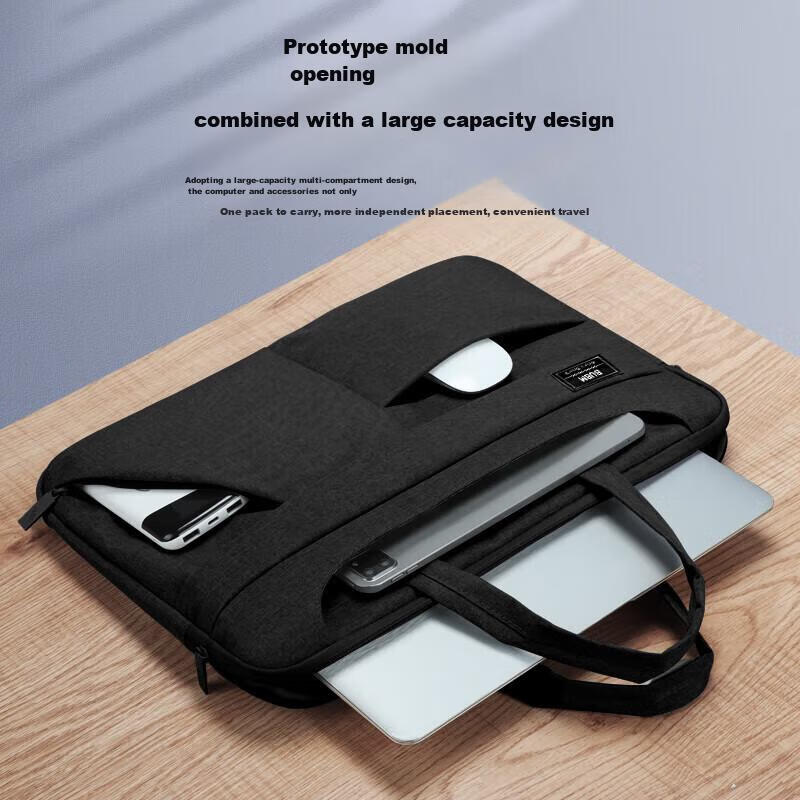 BUBM Laptop Bag Handheld Large Capacity for Men And Women, Compatible with Apple 15.6-Inch Lenovo Huawei Laptops, Business Laptop Sleeve