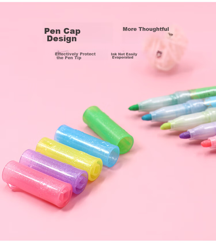 ZEBRA Crystal Bright Highlighter, Colored Marker Pen, Kirarich Series Student Marker, WKS18, Blue 6