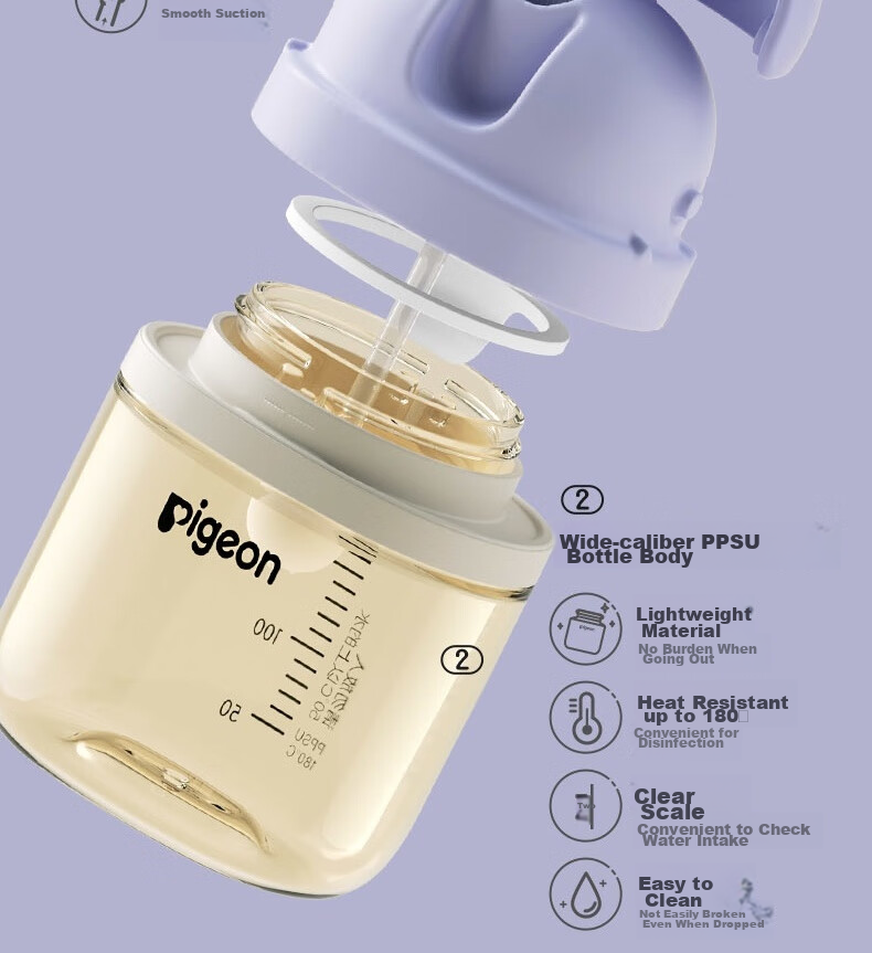 Pigeon Learning to Drink Master Series PPSU Training Drinking Nipple Cup 200mL (3 Months+) DA150 31