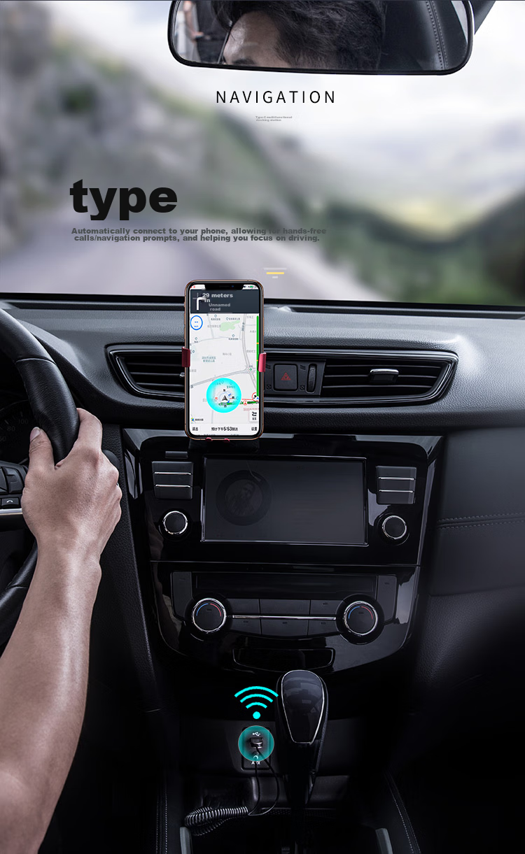 Baseus Car Bluetooth Receiver, Car MP3 Player, Bluetooth 5.0 Lossless Audio And Video Cigarette Lighter, Aux Converter 7