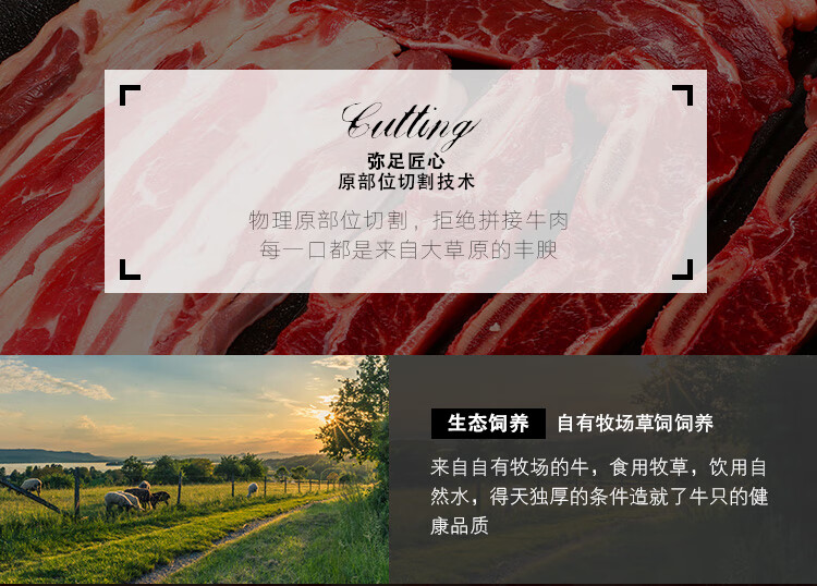 澳洲进口 BRIME CUT 厚切后胸肥牛片280g+谷饲牛仔骨200g+S级板腱200g 图4