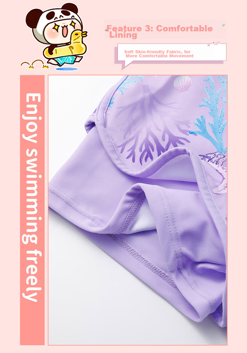 XTEP Children's Two-Piece Swimsuit for Girls, Summer Beach Swimwear, Suitable for Small to Large Kids And Women, Hot Spring Bathing Suit, Pink, Size 170 4