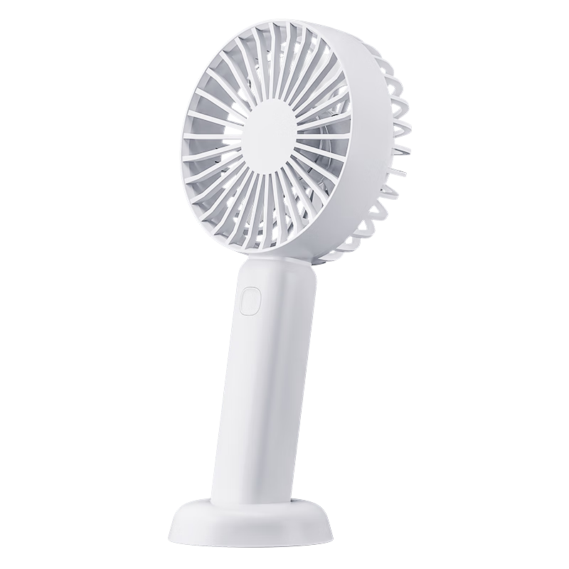 Kelleia Handheld Mini Fan Portable USB Rechargeable Fan with Strong Airflow for Outdoor, Office, Dormitory, Desktop Use K1 White