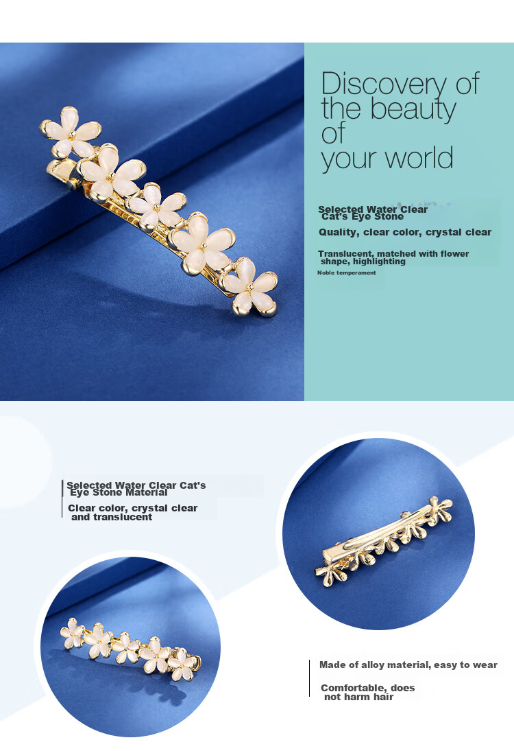 CHIMERA Elegant Hair Claw Clip with Flower And Shark Design, Luxurious Hair Clip for Back of Head, Bun Maker, Mid-Autumn Festival Gift for Wome 32