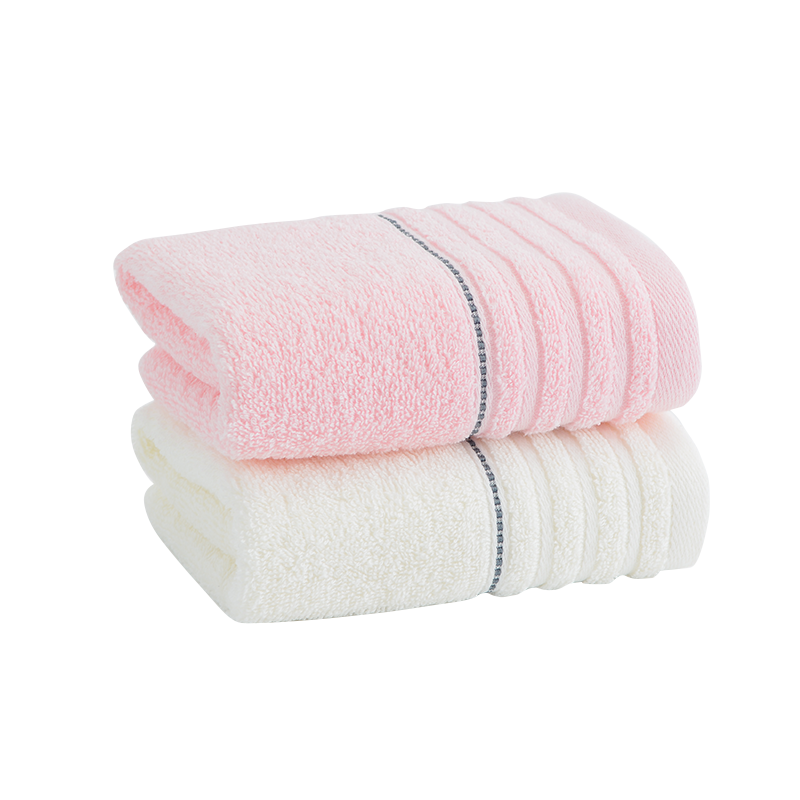 Grace Xinjiang Long-Staple Cotton Towels, 2-Pack, Household Pure Cotton Absorbent Face Towels for Washing And Sports, 60*30cm, Pink + Beige