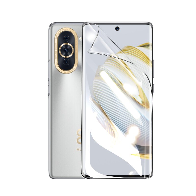 ESCASE Huawei Nova 10 Hydrogel Film Screen Protector Full Coverage Curved Protective Film No White Edge High Transparency Front Film Transparent [Two-Pack] - with Application Tool B Versio