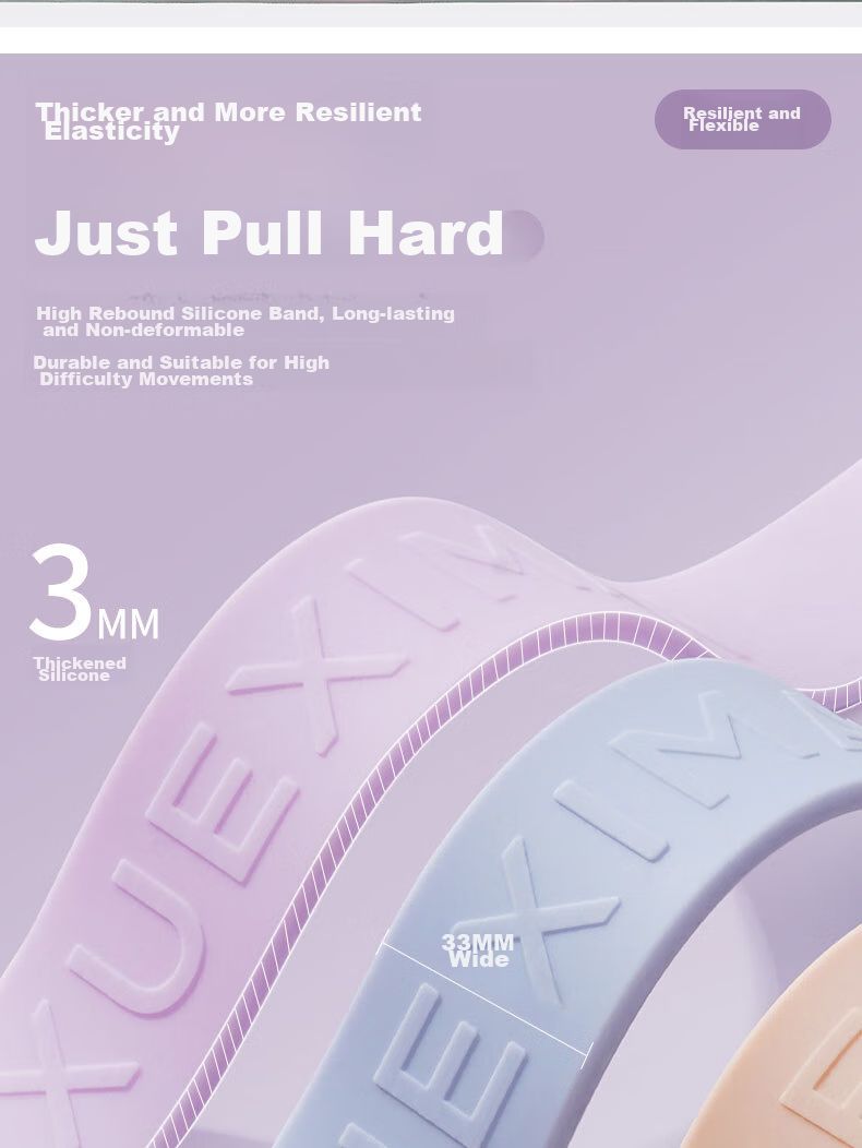 XUEXIMAN 8-Character Resistance Band for Women's Back Opener, Elastic Band for Home Fitness, Yoga Stretching, Muscle Tension Relief And Back Exercise Tool 8