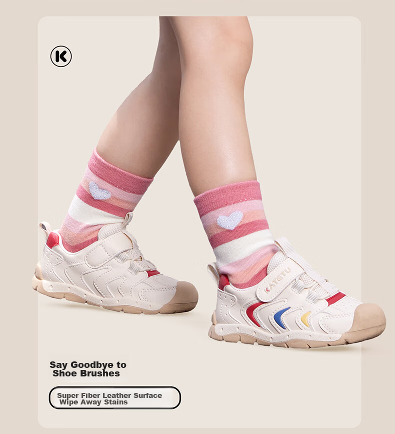 Katetu Baby Walking Shoes, Infant Spring New Children's Shoes, Kindergarten Kids' White Sneakers, Functional Steady Shoes for Ages 1-3, X4CE024 10