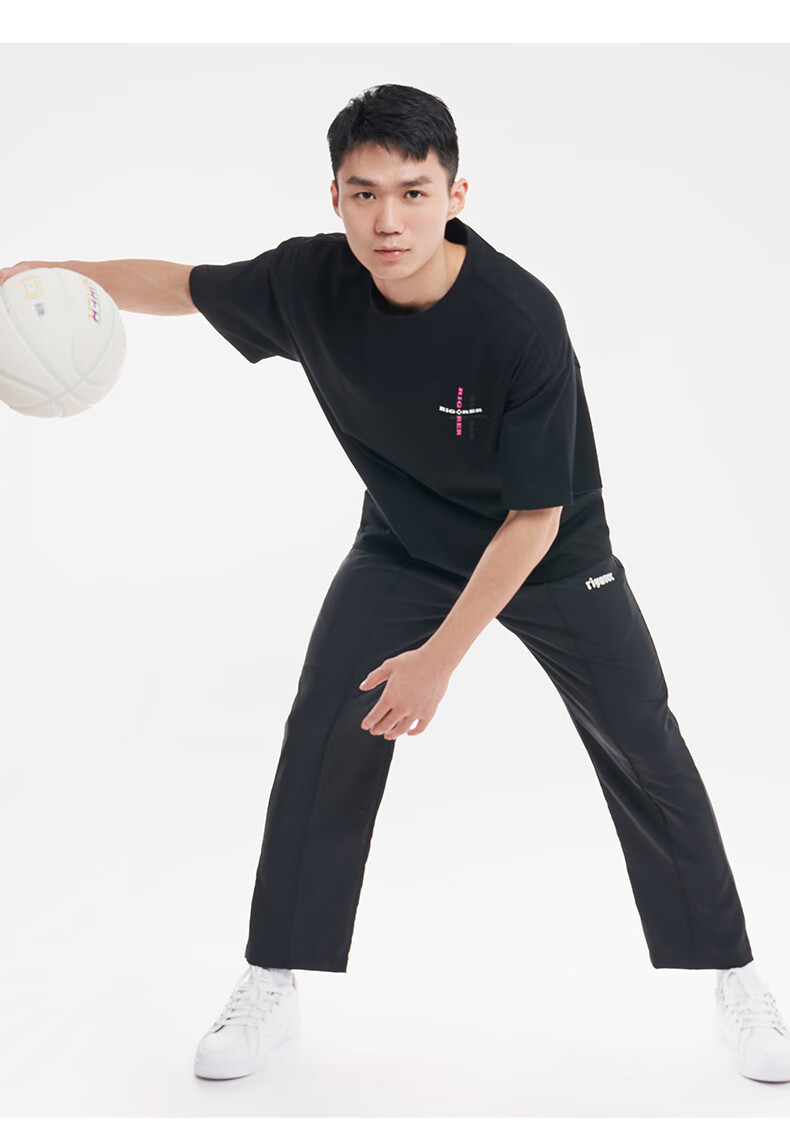 RIGORER Sports T-Shirt for Men And Women, Basketball Training Running Fitness Breathable Round Neck Casual Cotton Short Sleeve 16