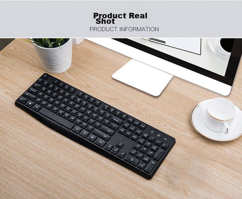 HP Wireless Keyboard, Office Keyboard with 104 Keys, Wear-Resistant, Splash-Proof, Ergonomic Water Drop Keycaps, Comfortable Feel, Efficient Office And Gaming Keyboard C10 Black 7