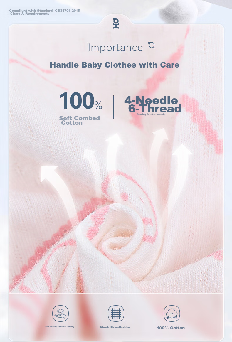 Hodo Children's Pajamas, Boys And Girls Summer Thin Pure Cotton Short-Sleeve Home Wear Set, 3A Antibacterial Air Conditioning Suit 3207 120 5