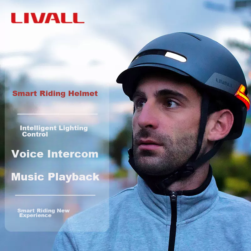 LIVALL Cycling Helmet, Road Bike Helmet for Men And Women, Smart with Lights, Bluetooth Voice Control, Urban Commuter BH51 Black