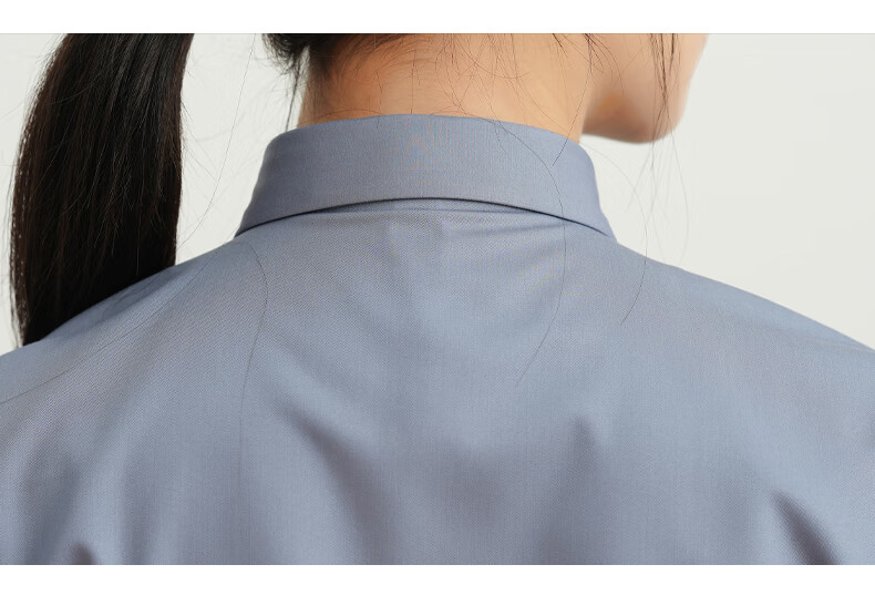 ROMON Cotton Short-Sleeve Shirt for Women, Business Casual Professional Formal Wear, Slim Fit Work Uniform Commuter White Blouse Women's Clothing 18