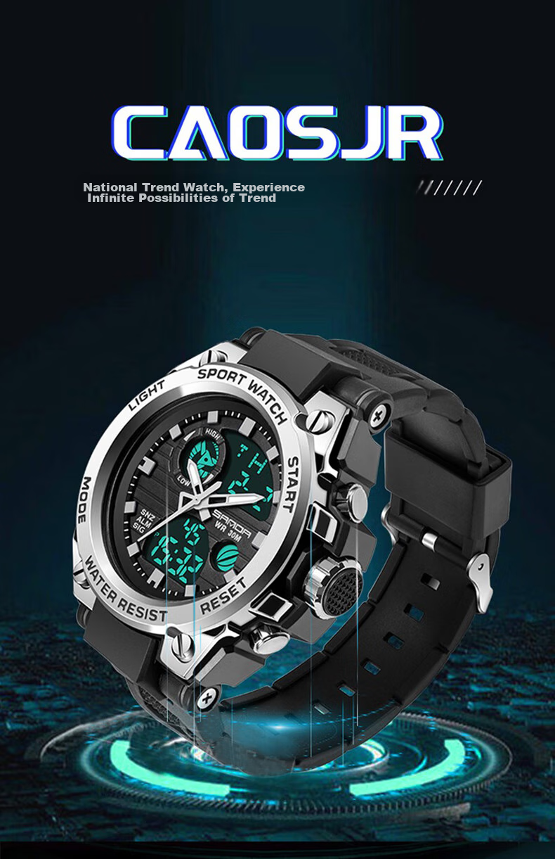 ABORNI Black Knight Watch for Men, Waterproof, Suitable for Middle And High School Students, New Year's And Valentine's Day Gift for Boyfriend Or Husband 2