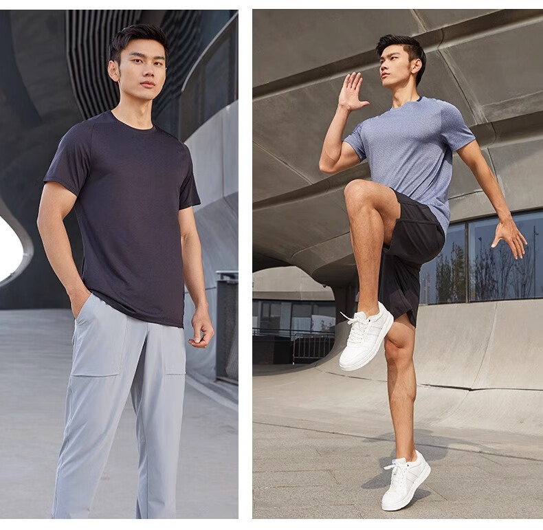 DECATHLON Quick-Dry T-Shirt, Loose-Fitting Sports Short-Sleeve Top, Fitness Running Half-Sleeve Tee, 4998928 18