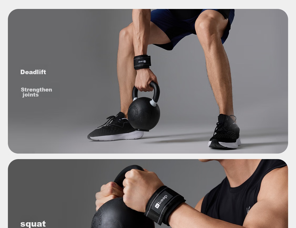 Keep Wrist Support Fitness Training Anti-Sprain Tendonitis Strength Training Bench Press Deadlift Bandage Basketball Compression Brace 19